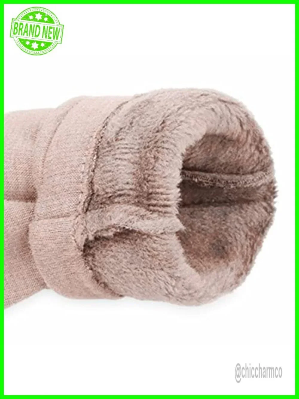 Touch Screen Fleece Winter Gloves with Button Decoration